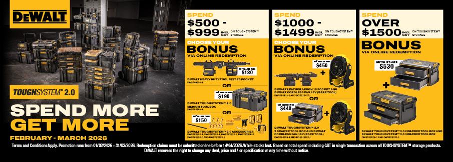 DEWALT TOUGHSYSTEM Spend More Get More Redemption Feb-Mar 2026